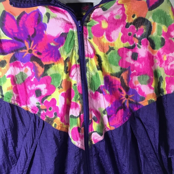 Vintage Active Elements Large Floral Windbreaker - Picture 3 of 7